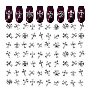 *New* Silver Cross Nail Art Charms